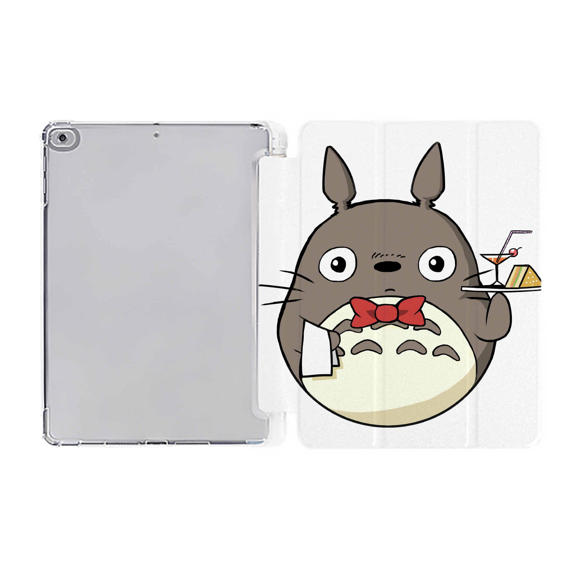 （画像用） となりのトトロ 草壁メイ 草壁サツキ My Neighbor Totoro Satsuki Kusakabe Mei Kusakabe IPad ケース ペン収納付き 三つ折りスタンド PUレザー×シリコン 対応機種9.5/10.5/10.9インチ